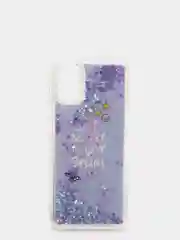 Сиреневый чехол с жидкими блёсточками SAMSUNG M51
