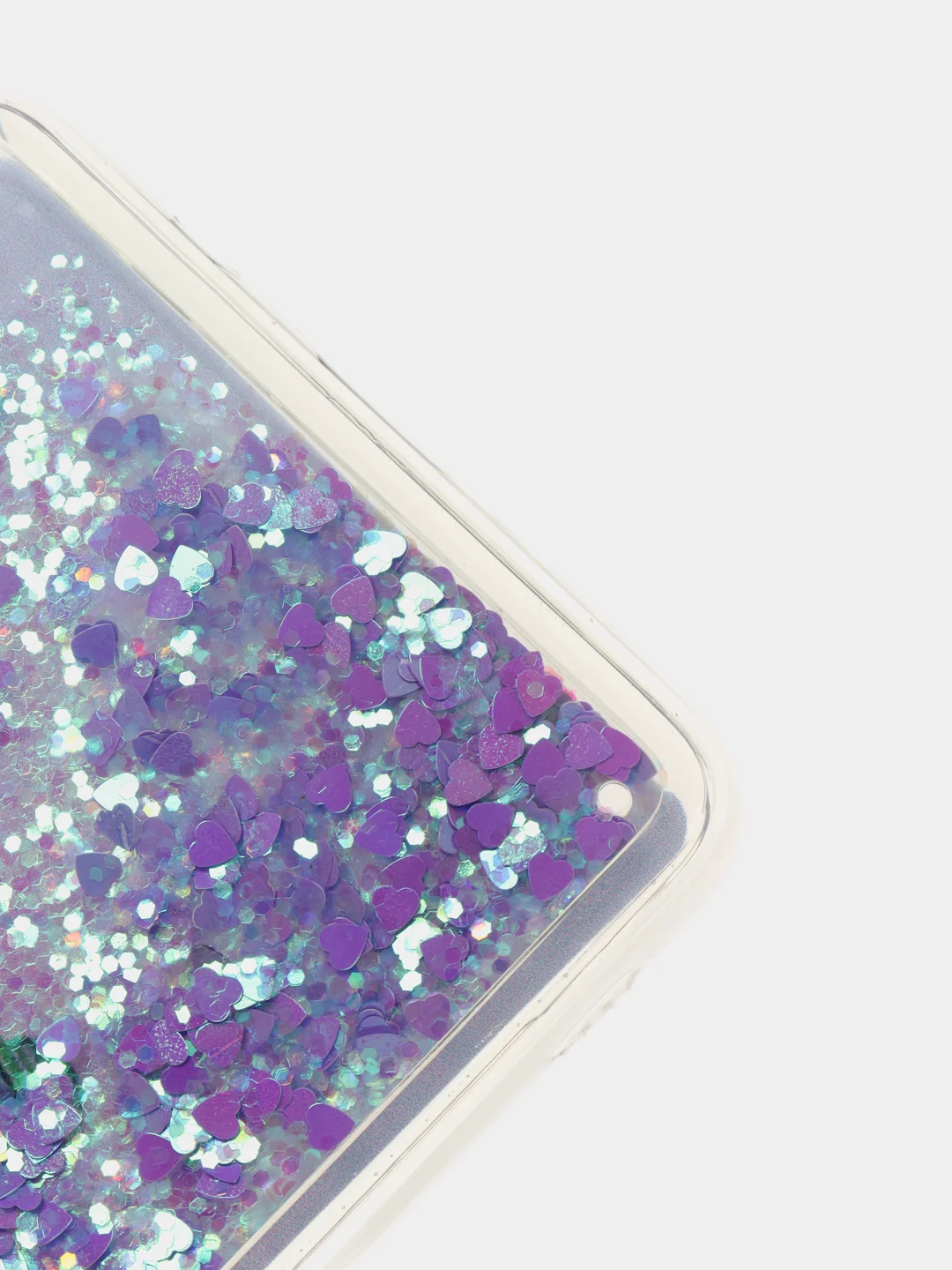 Розовый чехол с жидкими блёсточками SAMSUNG M51