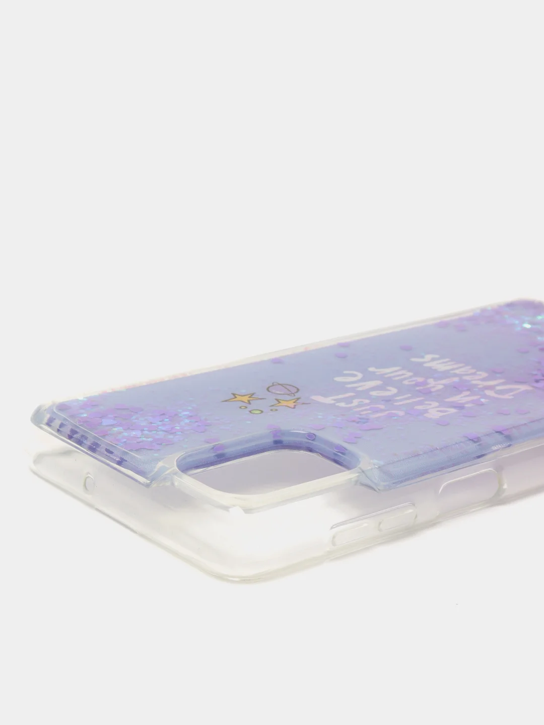 Розовый чехол с жидкими блёсточками SAMSUNG M51