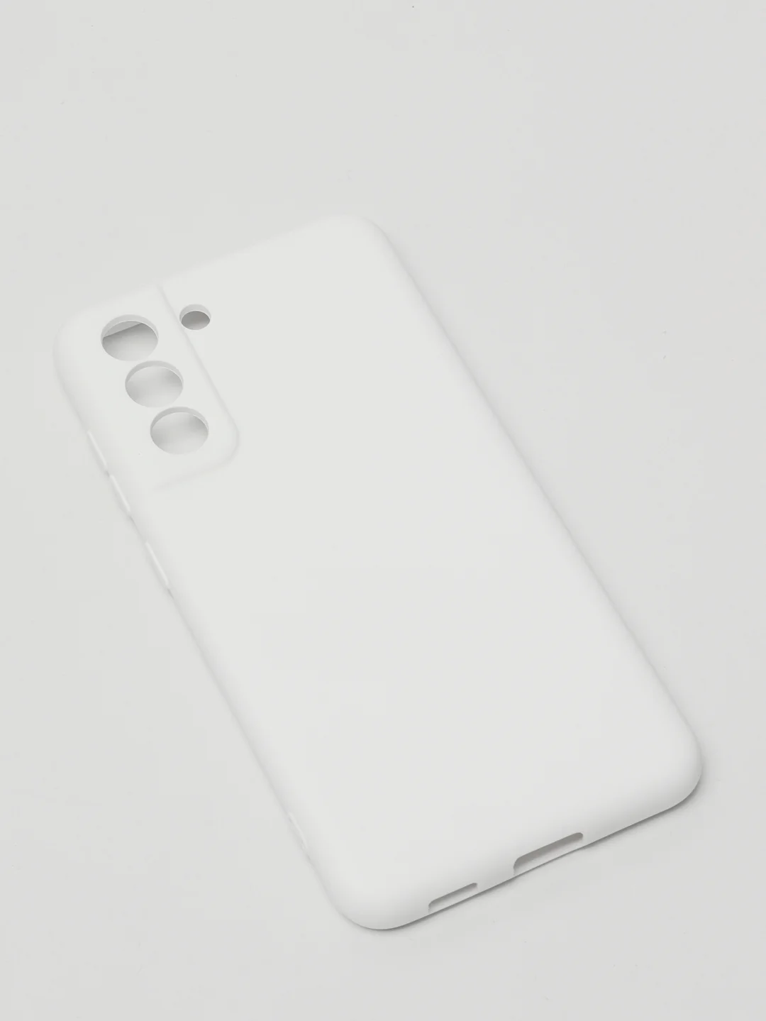 Белый чехол для Samsung с бархатом внутри S21 FE
