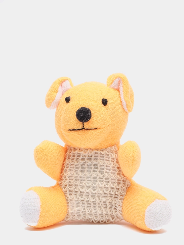 Мочалка из сизаля с хлопком (собачка, мишка, зайка), 10х7х14 см "Банные штучки" /30