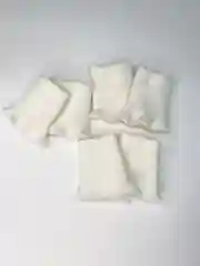 Белый вязаные пришивные манжеты для ремонта рукавов одежды 4,5 см x 8 см