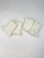 Белый вязаные пришивные манжеты для ремонта рукавов одежды 4,5 см x 8 см