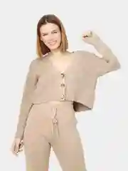 Бежевый кардиган укороченный женский Emilan