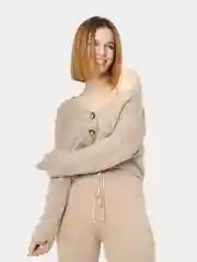 Бежевый кардиган укороченный женский Emilan
