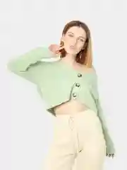 Мятный кардиган укороченный женский Emilan