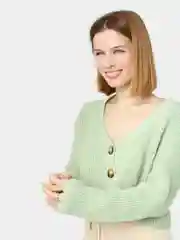 Мятный кардиган укороченный женский Emilan