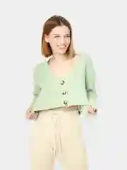 Мятный кардиган укороченный женский Emilan