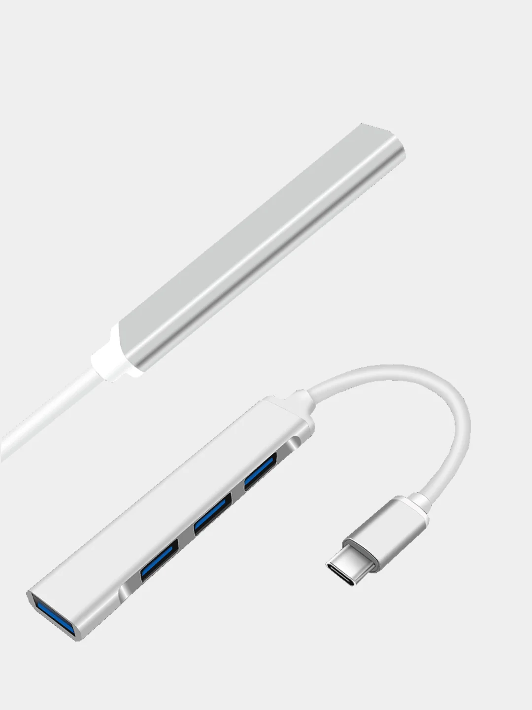 Серебряный usb xаб концентратор USB 3.0 Type-C