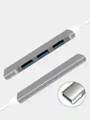 Серебряный usb xаб концентратор USB 3.0 Type-C