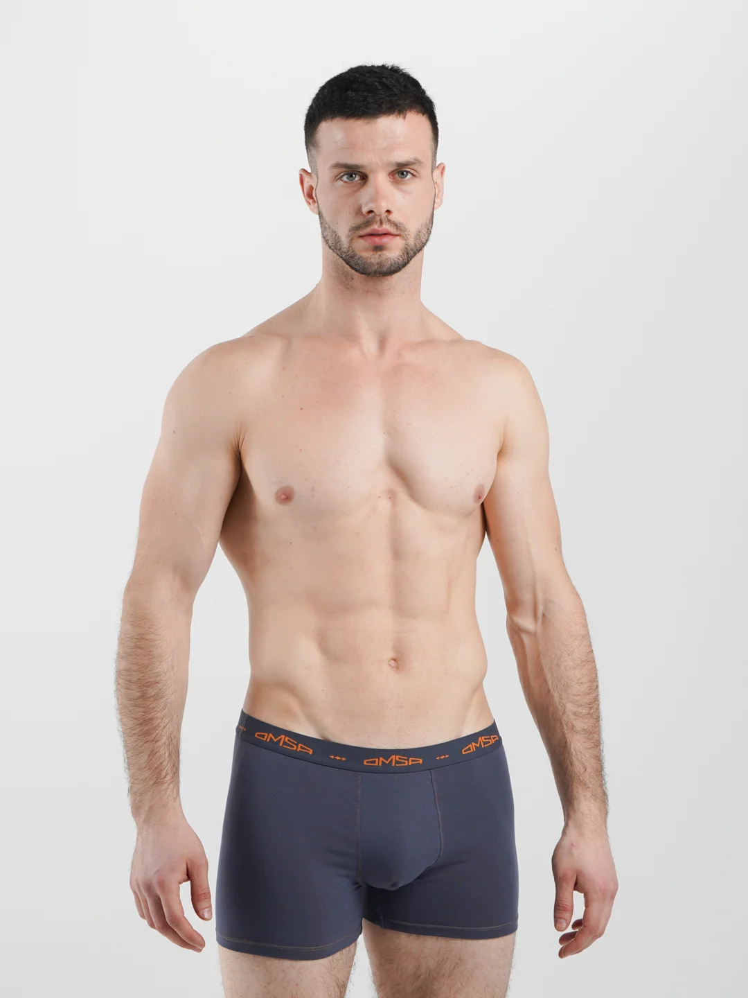 Серый трусы-боксеры мужские Omsa for men oma 2833