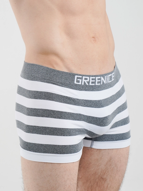Мужские трусы бесшовные в полоску Greenice