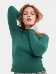 Зеленый водолазка базовая женская