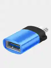 Синий адаптер переходник USB Type C на USB 3.0 otg