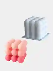 Белый форма для пирожных, заливки свечей "Bubbles, кубик"