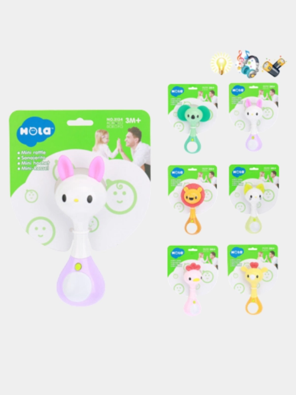 Погремушка-прорезыватель Hola Toys 3134 с музыкой и светом