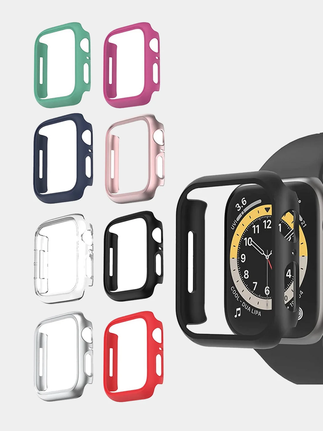 Прозрачный бампер для Apple Watch 7 8