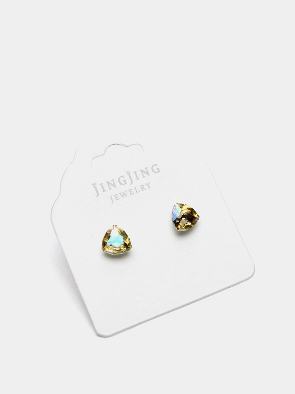 Серьги-гвоздики Swarovski (треугольник), Xuping