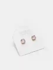 Пудровый серьги-гвоздики Swarovski (квадрат), Xuping
