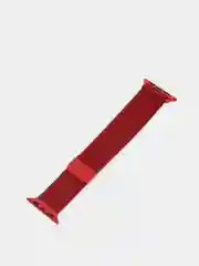 Красный ремешок для смарт - часов Apple Watch "Миланская петля", металлический браслет