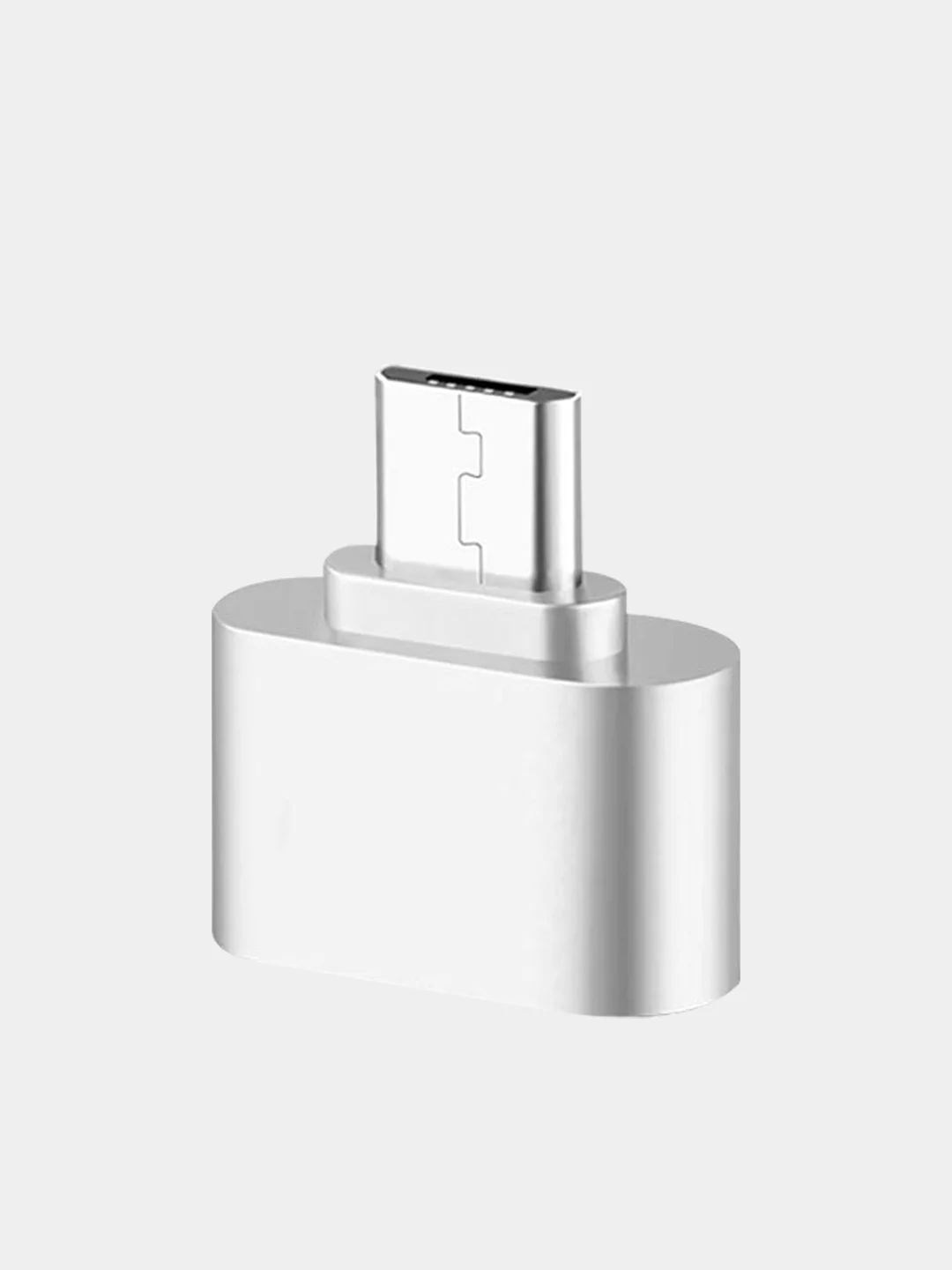 Белый адаптер переходник usb micro usb otg