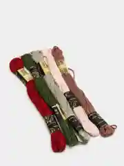 Горчичный набор ниток мулине, 10 м, 5 штук
