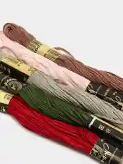 Горчичный набор ниток мулине, 10 м, 5 штук