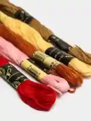 Бежевый набор ниток мулине, 10 м, 5 штук
