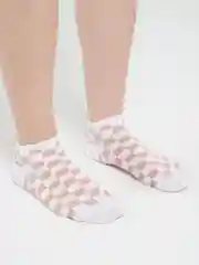 Носки женские короткие, с принтом, 2 штуки