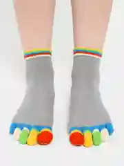 Серый носки короткие, спортивные, для йоги