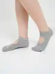 Серый носки короткие спортивные для йоги non slip противоскользящие
