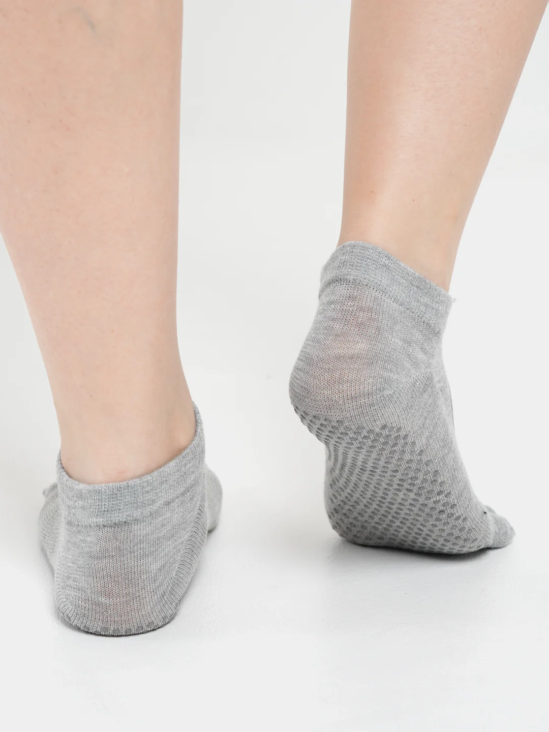 Серый носки короткие спортивные для йоги non slip противоскользящие