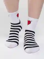 Черный носки женские дезодорирующие "СЕРДЦЕ"