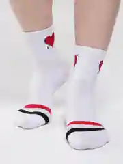 Белый носки женские дезодорирующие "СЕРДЦЕ"