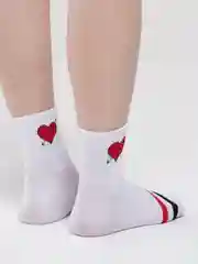 Белый носки женские дезодорирующие "СЕРДЦЕ"