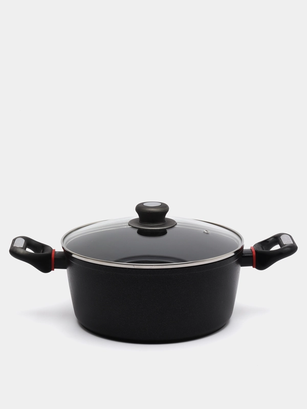 Кастрюля с крышкой Polaris PRO collection-24C 24 см Черный