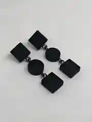 Зеленый серьги из дерева ручной работы
