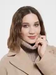 Бежевый снуд женский "Бафф" шерстяной,  для детей / мужской