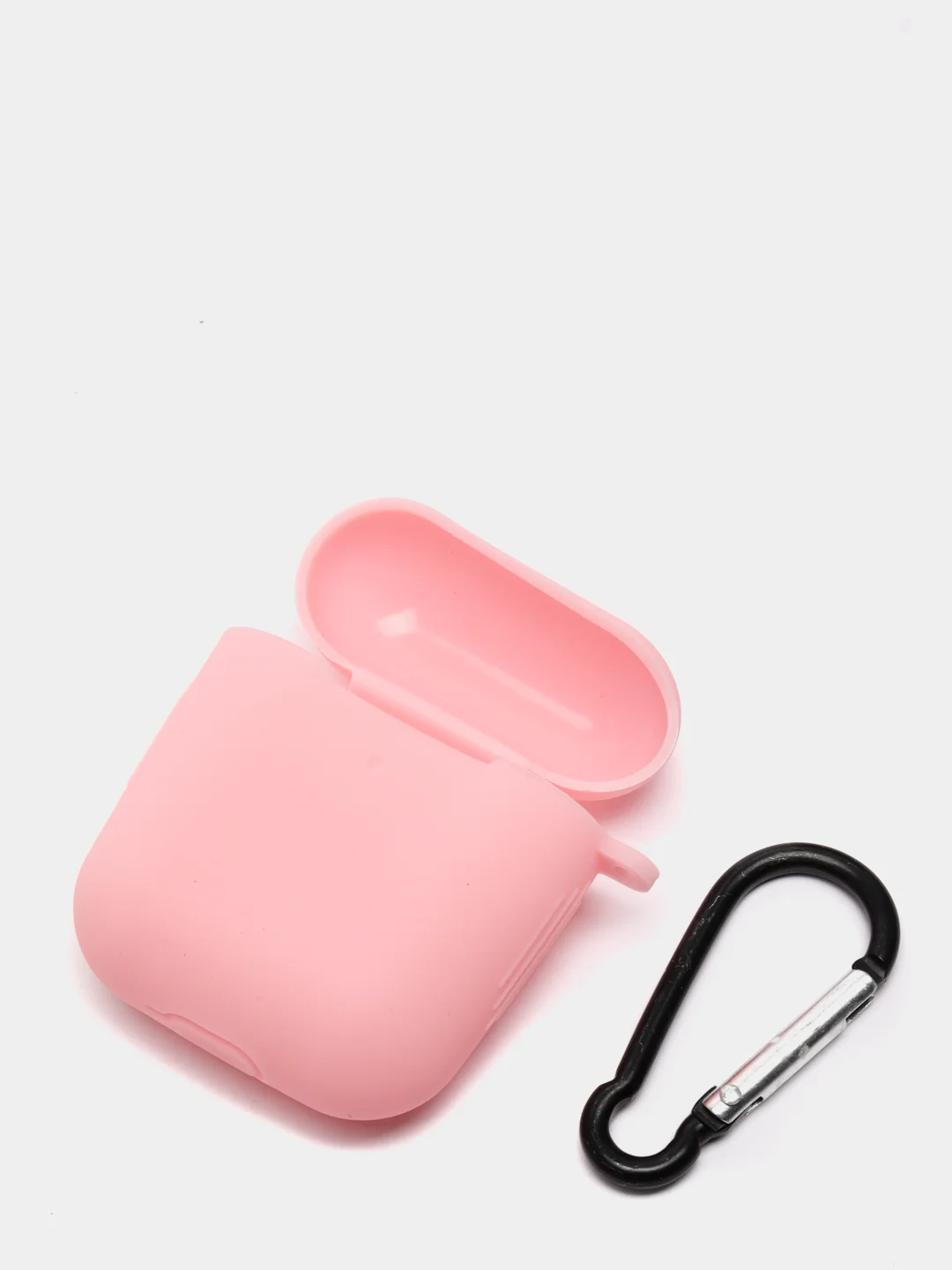 Конфетный силиконовый чехол с карабином для наушников AirPods 1, 2