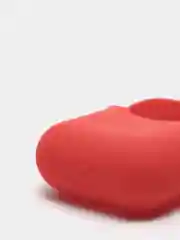 Красный силиконовый чехол с карабином для наушников AirPods 1, 2
