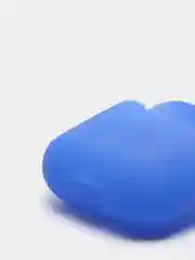 Синий силиконовый чехол с карабином для наушников AirPods 1, 2