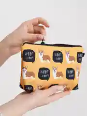 Оранжевый женская косметичка с милыми собачками корги