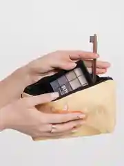 Желтый женская косметичка с милыми собачками корги