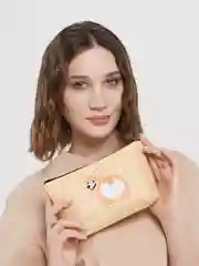 Желтый женская косметичка с милыми собачками корги