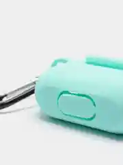 Белый силиконовый чехол с карабином для наушников AirPods 1, 2