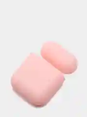 Розовый силиконовый чехол для наушников AirPods Аирподс 1 / 2 розовый, черный, синий