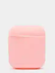 Розовый силиконовый чехол для наушников AirPods Аирподс 1 / 2 розовый, черный, синий