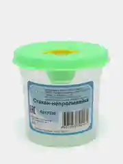 Зеленый стакан-непроливайка с пробкой