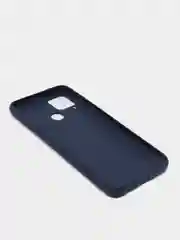 Синий меланж чехол-накладка для Realme C25 из силикона, с матовым покрытием и бортиком