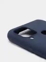 Синий меланж чехол-накладка для Realme C25 из силикона, с матовым покрытием и бортиком